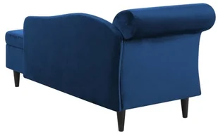 Beliani Szezlong welur ciemnoniebieski LUIRO - Szezlongi - miniaturka - grafika 5