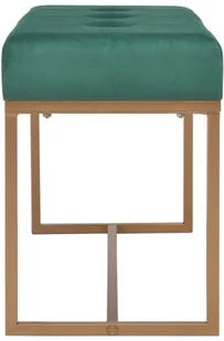 vidaXL Ławka, 80 cm, zielona, aksamitna vidaXL - Ławki do przedpokoju - miniaturka - grafika 3
