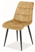 Krzesła - Signal Krzesło CHIC VELVET Czarny Curry CHICVCC - miniaturka - grafika 1