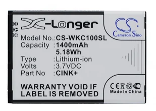 Cameron Sino Wiko Cink+ 1400mAh 5.18Wh Li-Ion 3.7V () CS-WKC100SL - Baterie do telefonów - miniaturka - grafika 2