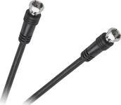 Kable - CABLETECH Kabel Kabel antenowy wtyk F wtyk F długość 1,8m biały KPO2288 KPO2288 - miniaturka - grafika 1