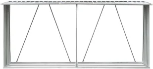 vidaXL Wiata na drewno, stal galwanizowana, 330 x 84 x 152 cm, zielona - Garaże i wiaty - miniaturka - grafika 3