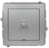 Wyłączniki światła i elektryczne - Karlik Łącznik pojedynczy DECO Srebrny - miniaturka - grafika 1
