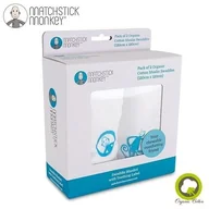 Otulacze - Matchstick Monkey Matchstick Monkey, Otulacz z gryzakiem, bawełniany, Niebieskie Małpki, 120x120 cm, 2 szt. - miniaturka - grafika 1