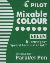 PILOT Naboje do piór Parallel Pen - zielone NA 588 - Naboje i atramenty - miniaturka - grafika 2