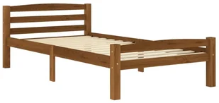 vidaXL Lumarko Rama łóżka, miodowy brąz, lite drewno sosnowe, 100 x 200 cm! 322076 - Łóżka - miniaturka - grafika 2