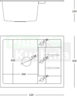 QUADRON MORGAN 116 szary metalik + odpływ złoty PVD (HB8210U5-G1) HB8210U5-G1 - Zlewozmywaki QUADRON MORGAN 116 szary metalik + odpływ złoty PVD (HB8210U5-G1) HB8210U5-G1 - Zlewozmywaki - miniaturka - grafika 2