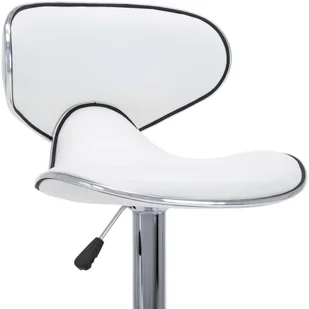 vidaXL Krzesła barowe, 2 szt., białe, sztuczna skóra - Taborety i hokery - miniaturka - grafika 7