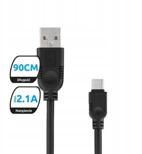 EXC Kabel USB 2.0 eXc WHIPPY USB A M micro USB B M 5-pin 0,9m czarny KKE0KKBU0010 - Kable USB - miniaturka - grafika 6