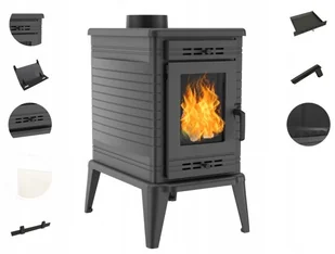 Piec Żeliwny Wolnostojący Koza K10 150 + 4 - Piece wolnostojące - miniaturka - grafika 3