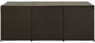vidaXL Skrzynia ogrodowa z polirattanu, 180 x 90 x 75 cm, brązowa vidaXL - Pozostałe meble ogrodowe - miniaturka - grafika 5