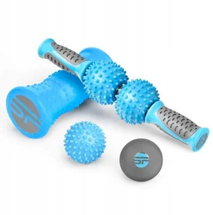 Zestaw Spokey Salamba wałeki piłki masujące 4 szt - Akcesoria do masażu - miniaturka - grafika 2