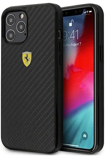Ferrari on Track Carbon etui na iPhone 12/12 Pro czarne - Etui i futerały do telefonów - miniaturka - grafika 3