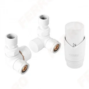 Ferro Zestaw osiowy biały ZTO30WH - Głowice termostatyczne - miniaturka - grafika 2