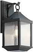 Lampy ogrodowe - Kichler Zewnętrzna LAMPA ścienna KL-SPRINGFIELD-M Elstead prostokątna OPRAWA kinkiet latarenka metalowa industrialna IP44 czarna KL-SPRINGFIELD-M - miniaturka - grafika 1