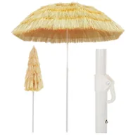 Parasole ogrodowe - vidaXL Parasol plażowy w stylu hawajskim, naturalny, 180 cm - miniaturka - grafika 1