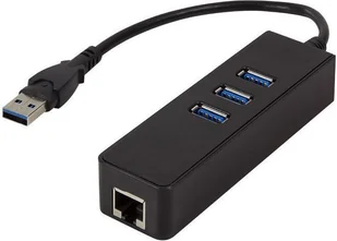 Logilink Konwerter USB 3 0 - RJ45 Gigabit Ethernet z hubem 3x USB 3 0 - Konwertery sieciowe i transceivery - miniaturka - grafika 6