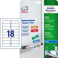 Magnesy - AVERY ZWECKFORM GmbH MAGNESY DO NADRUKU 78x28 AVERY 5 ARKUSZY 52271 - miniaturka - grafika 1