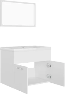 VidaXL Lumarko Zestaw mebli łazienkowych, biały, płyta wiórowa! 3071684 VidaXL - Meble łazienkowe - miniaturka - grafika 17