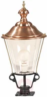 Lampy ogrodowe - K. S. Verlichting B. V. Lampa na cokół K3b z miedzianą pokrywą, czarna - miniaturka - grafika 1