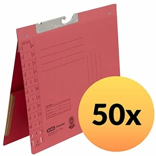 Elba 100570022 skoroszyt wahadłowy, opakowanie 50 sztuk, kieszeń z grzbietem z zeszytem urzędowym z kartonu Manila, czerwony 100570022 - Teczki i skoroszyty - miniaturka - grafika 2