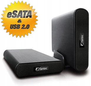 Fantec DB-AluAir U2E zewnętrzny dysk twardy dysk twardy SATA do montażu w obudowa (8,89 cm (3,5 cala), złącze USB 2.0 i eSATA, łącznie z funkcją One Touch Backup, czarna obudowa aluminiowa) 1594 - Dyski HDD - miniaturka - grafika 2