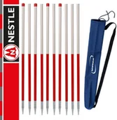 Sprzęt geodezyjny - NESTLE NESTLE Tyczka sygnalizacyjna komplet 4 tyczki sygnalizacyjne składane grot-> grot z pokrowcem + dwie przedłużki 11102200+ - miniaturka - grafika 1