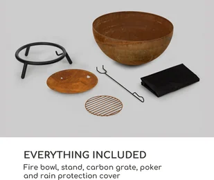 Blumfeldt Blumfeldt Fireball Rust, misa paleniskowa, śr. 60 cm, przechylna, wykończenie rdzawe GDI11-Fireball Rust - Paleniska ogrodowe - miniaturka - grafika 6