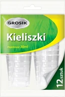 Naczynia i sztućce jednorazowe - Grosik kieliszki plastikowe 30ml 12 sztuk - miniaturka - grafika 1