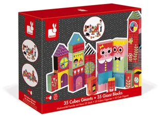 Janod Ogromne klocki 2 w 1 Domki i postacie 35 elementów, 3797-0 - Klocki - miniaturka - grafika 4