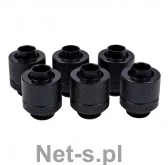Chłodzenie procesora - Alphacool Eiszapfen hose fitting 1/4 on 13/10mm 6-pack black 17228 - miniaturka - grafika 1