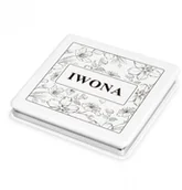 Lusterka do makijażu - Murrano Lusterko kwadratowe z grawerem na prezent LSTR-KW-013 - miniaturka - grafika 1