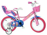 Rowery - Dino Rower DINO Świnka Peppa 14 Różowo-biały - miniaturka - grafika 1
