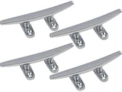 Pływanie - PRIOstahl Klampe ze stali nierdzewnej V4 A bootsk lamp nierdzewne belegklampe lina cumownicza 4-otworowym, 100mm 645_4 - miniaturka - grafika 1