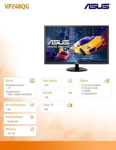 Asus VP248QG 24" czarny (90LM0480-B02170) - Monitory - miniaturka - grafika 3