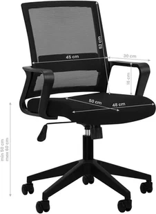 Fotel biurowy, krzesło biurowe ACTIVESHOP FOTEL BIUROWY QS-11 CZARNY 141179 [17904463] - Fotele i krzesła biurowe - miniaturka - grafika 7