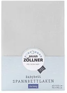 Prześcieradła dla dzieci - Zollner Julius prześcieradło z gumką na łóżko dziecięce, wymiary: 60 x 120 / 70 x 140 cm, w różnych kolorach jasnoszary - miniaturka - grafika 1