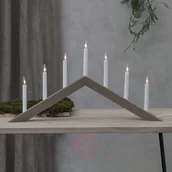 Świeczniki - Best Season Świecznik Arrow, płaski, 7-punktowy, szary - miniaturka - grafika 1