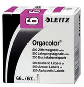 Grzbiety do bindownic - Leitz 66061000 Orgacolor sygnału cyfr 6, 500 sztuk, fioletowy 6606-10-00 - miniaturka - grafika 1