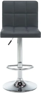 vidaXL Stołki barowe, 2 szt., szare, sztuczna skóra - Taborety i hokery - miniaturka - grafika 3