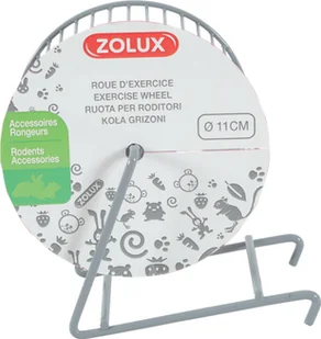 Zolux Kołowrotek metalowy 11 cm kol szary - Akcesoria dla gryzoni - miniaturka - grafika 2
