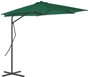 vidaXL Parasol ogrodowy na słupku stalowym, 300 cm, zielony - Parasole ogrodowe - miniaturka - grafika 2