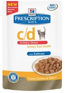 Mokra karma dla kotów - Hills Feline c/d Urinary Stress Salmon saszetka 12x85g - miniaturka - grafika 1