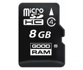 Karty pamięci - Goodram microSDHC 8GB Class 4 + adapter (SDU8GHCAGRR10) - miniaturka - grafika 1