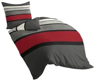 Pościel dla dzieci - Bierbaum Dessin 4757_63 komplet pościeli z mako-satyny, czerwony , wielokolorowa, 155 x 220 cm 4757_63 - miniaturka - grafika 1