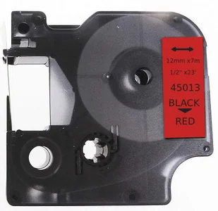 Dymo WOJTAP Taśma zamiennik do drukarek D1 śr. 12 mm (czerwony na białym) DYMO12 - Etykiety do drukarek - miniaturka - grafika 4