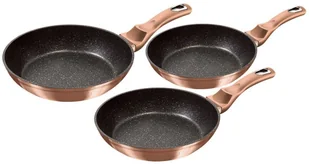 Berlinger Haus Zestaw 3 patelni granitowych rose gold line bh-6195 BH-6195 Kinghoff - Patelnie - miniaturka - grafika 5