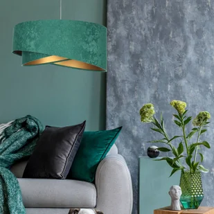 EULUNA Lampa wisząca Vivien, dwukolorowa, zielono/złota - Lampy sufitowe - miniaturka - grafika 4