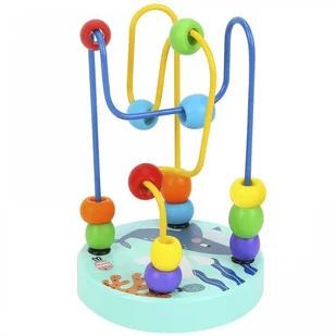 Tooky Toy TOOKY TOY Drewniana Edukacyjna Pętla Motoryczna Labirynt Przeplatanka - Zabawki interaktywne dla dzieci - miniaturka - grafika 3