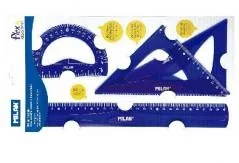 MILAN Zestaw geometryczny 4 szt na blistrze - Przybory szkolne - miniaturka - grafika 2